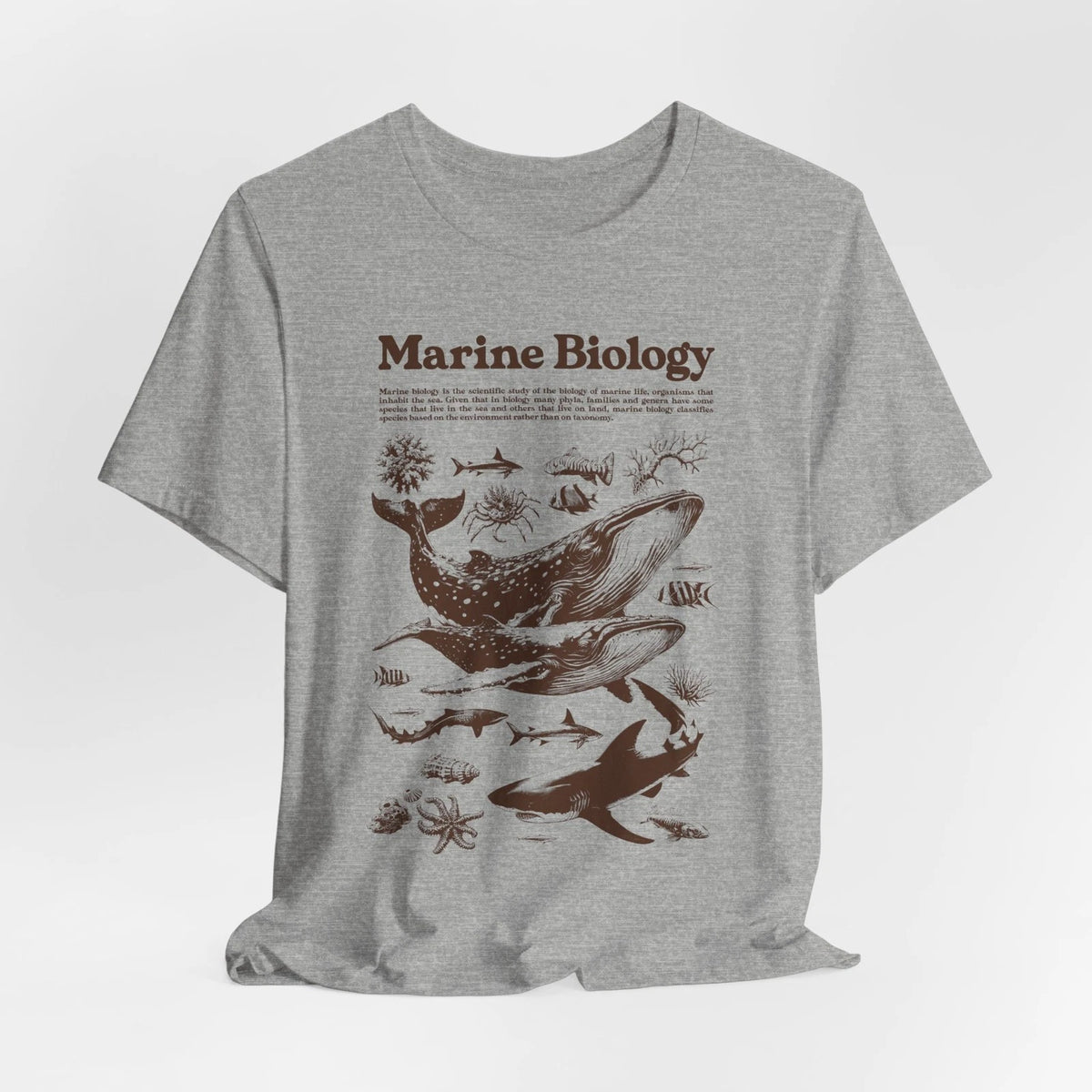 Marine Biology Illustration Tee | Whale Shark, Sea Life Diagram