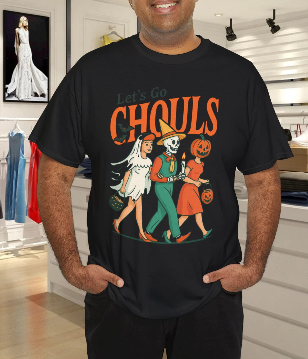 Funny Halloween Graphic Tee Spooky Season Horror Movie Scary Costume T-Shirt
