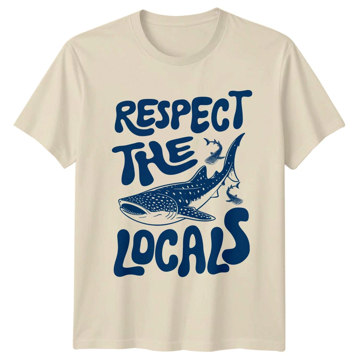 Respect The Locals Whale Shark Marine Life Animals Mens Womens Graphic Tee