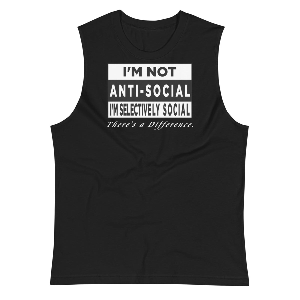 Anti Social T-Shirt Funny Offensive Democrat Republican Men's Muscle Shirt