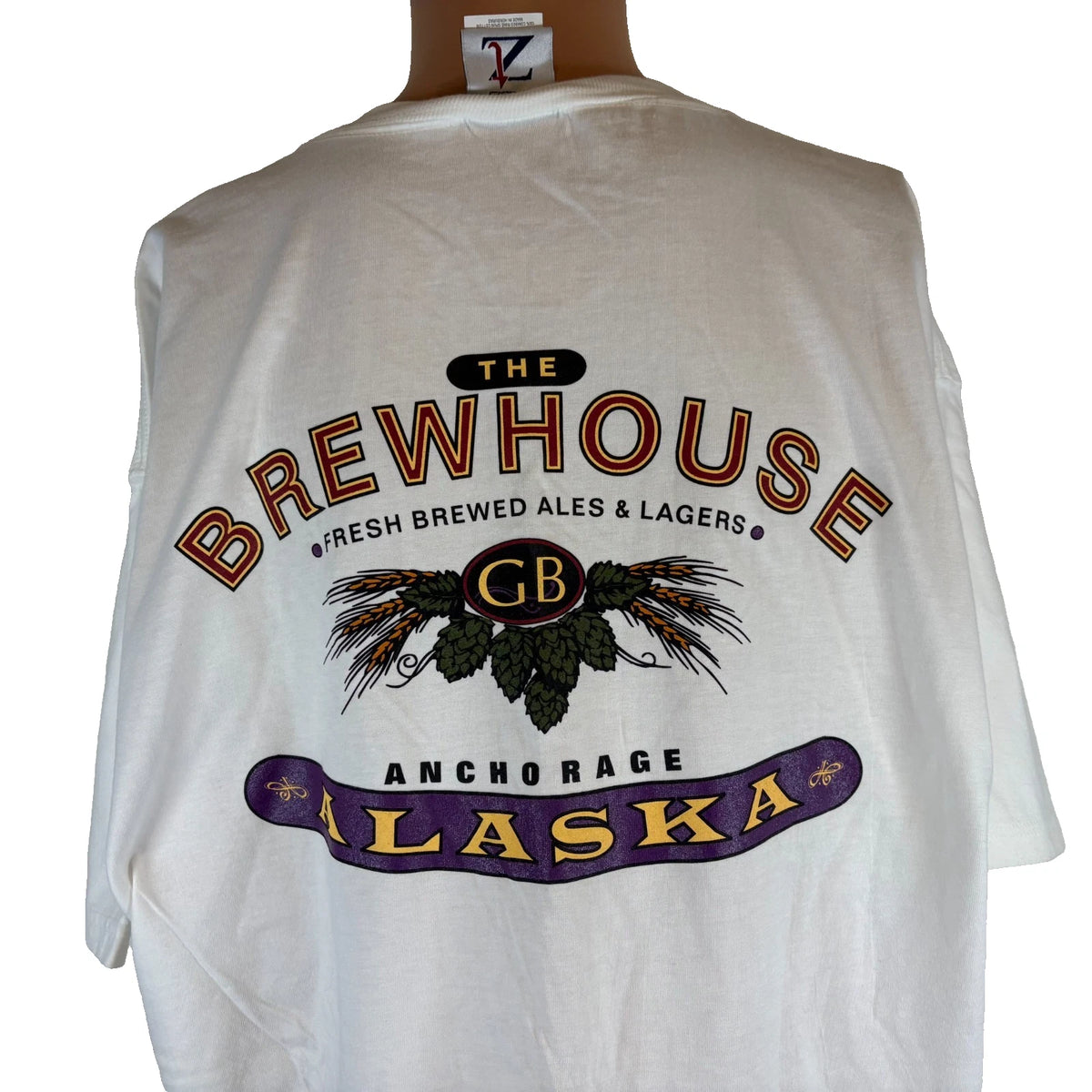 Vintage Glacier Brewhouse T Shirt Mens Size XL Anchorage Alaska Craft Beer 90s
