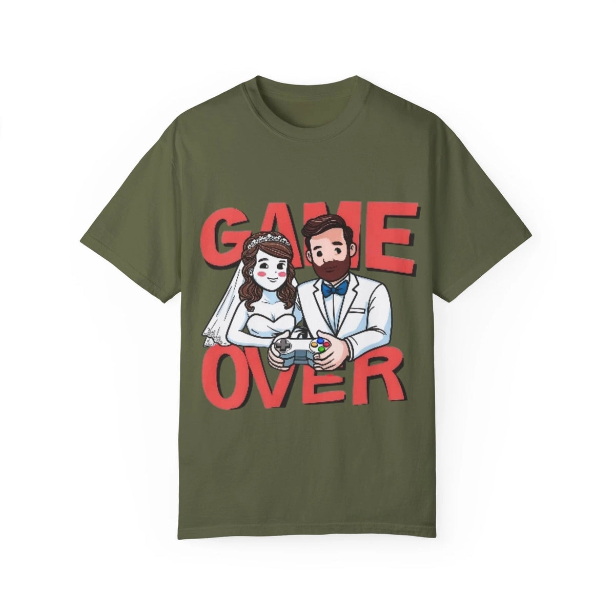 Game Over Unisex T-Shirt - Fun Wedding Gift, Playful Couple Tee, Gamer Apparel