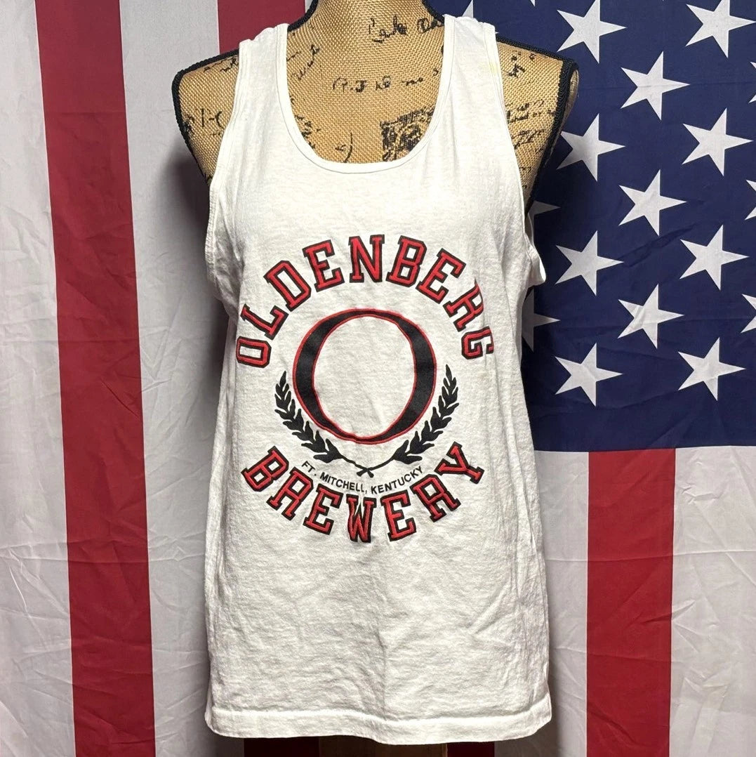 OLDENBERG BREWERY vtg tank top L beer Fort Mitchell craft Kentucky 1980s tee