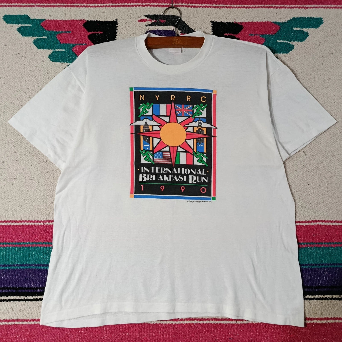 Vintage T Shirt New York City Marathon NYRRC 90s Rare Run Sport Souvenir Size XL