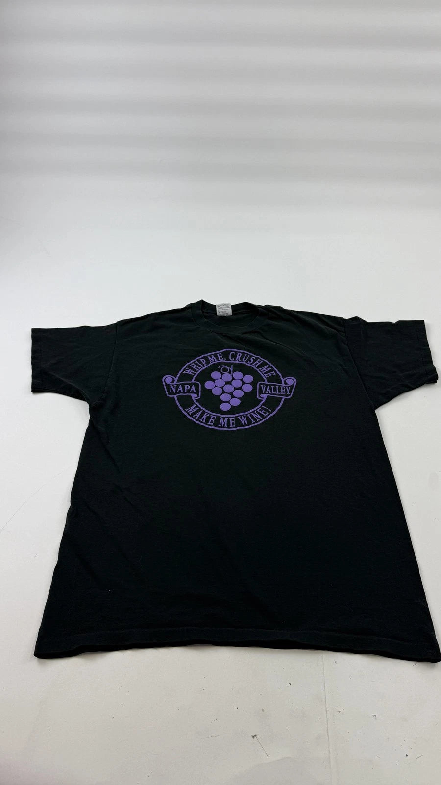 Vintage Napa Valley Shirt Mens XL Black Wine Graphic Tee Made USA Tourist 90s