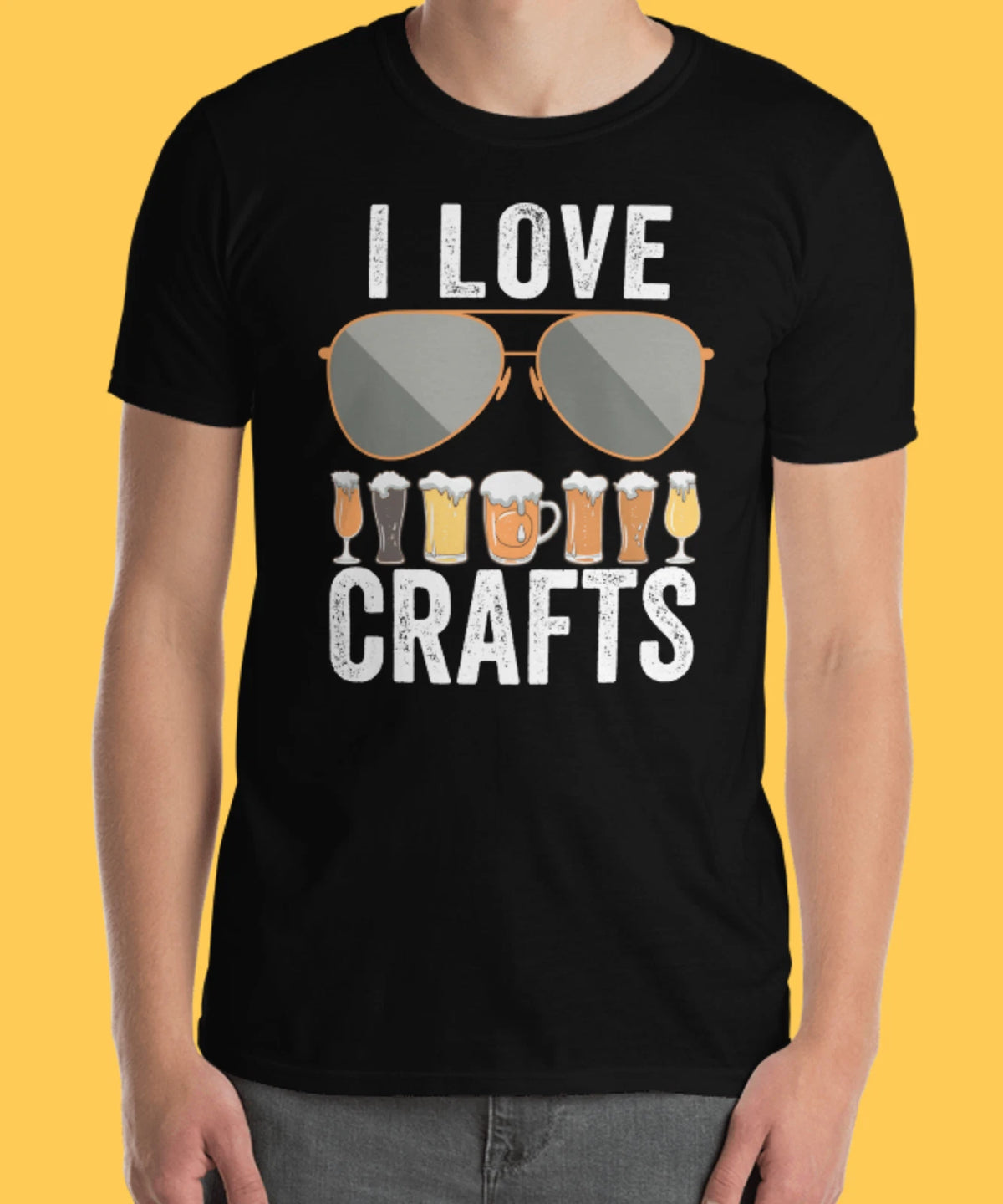 Funny Craft Beer Lovers Vintage I Love Crafts Home Brew Art Retro Unisex T-Shirt