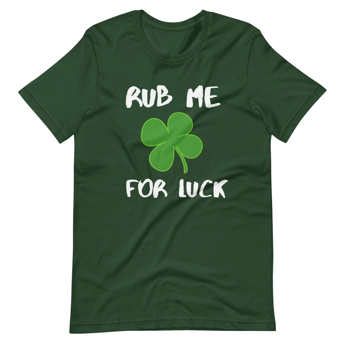 Rub Me For Luck Clover St. Patrick's Day Funny Unisex t-shirt S-4X