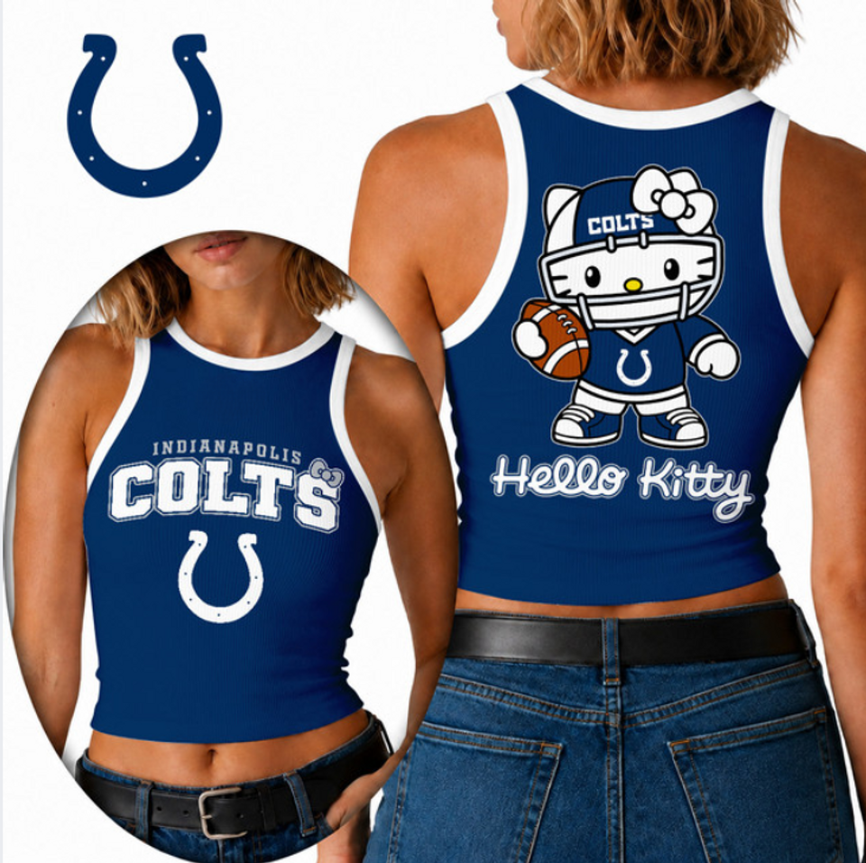 Indianapolis Football Kitty 3D Crop Tank Top