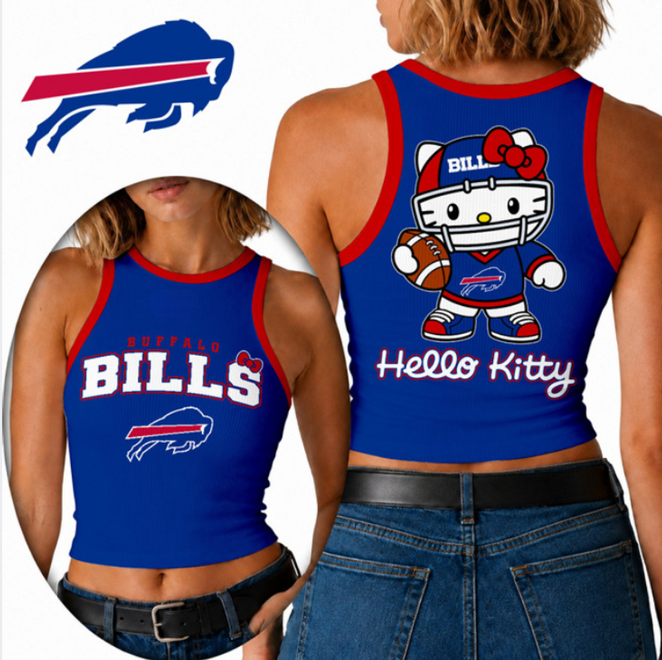 Buffalo Football Kitty 3D Crop Tank Top