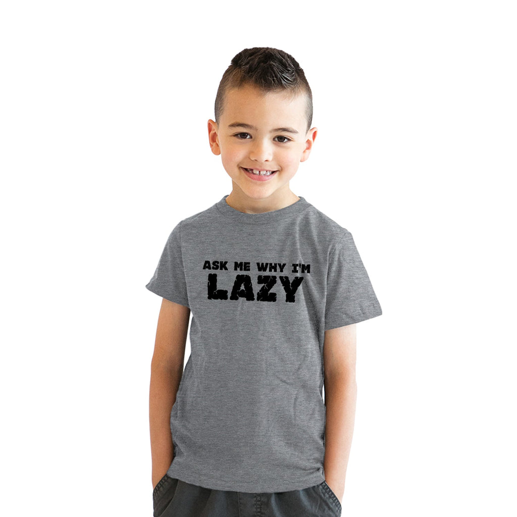 Ask Me Why I'm Lazy Sloth Flip Youth T Shirt