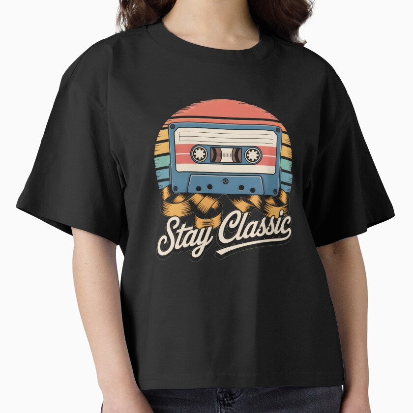 Stay Classic Vintage Cassette Tape Retro 70s 80s Music Aesthetic Design by ArcticFoxStudio