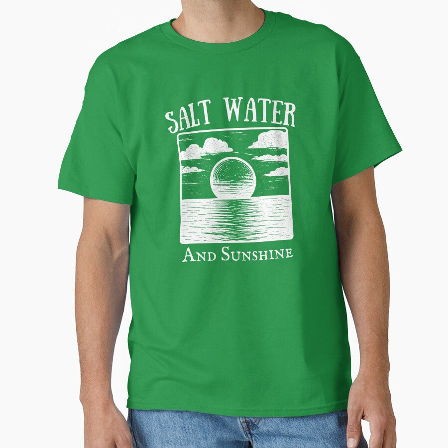Salt Water and Sunshine White Ocean Sunset by LAJdesigns