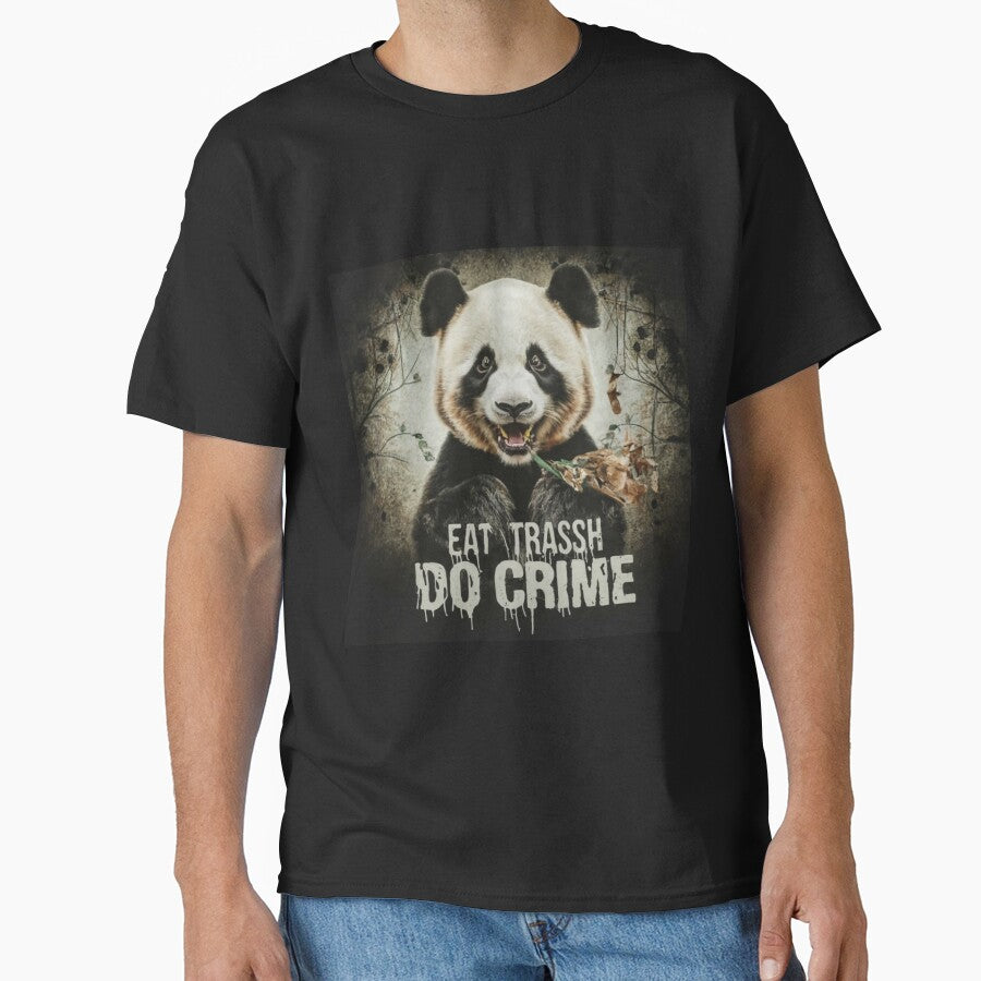 "Eat trash do crime".funny panda lovers design . by Obinne