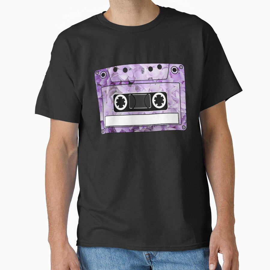 Blank Customizable Purple Floral Cassette Tape by everything4eva