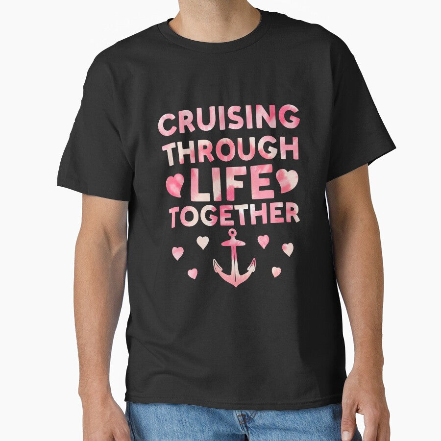 Cruising through life together honeymoon Tie Dye Print For Couples Husband And Wife Cruise Trip by JokeGysen