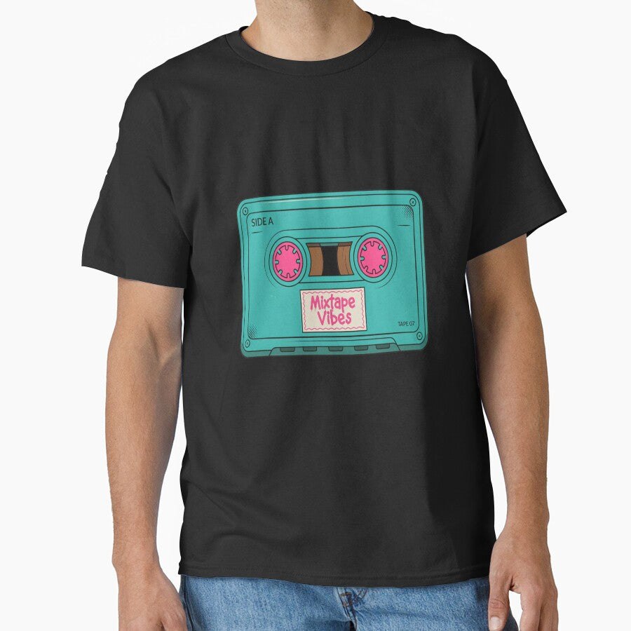Mixtape Vibes – Retro 80s Cassette Tape Design by Midnight Veil Designs