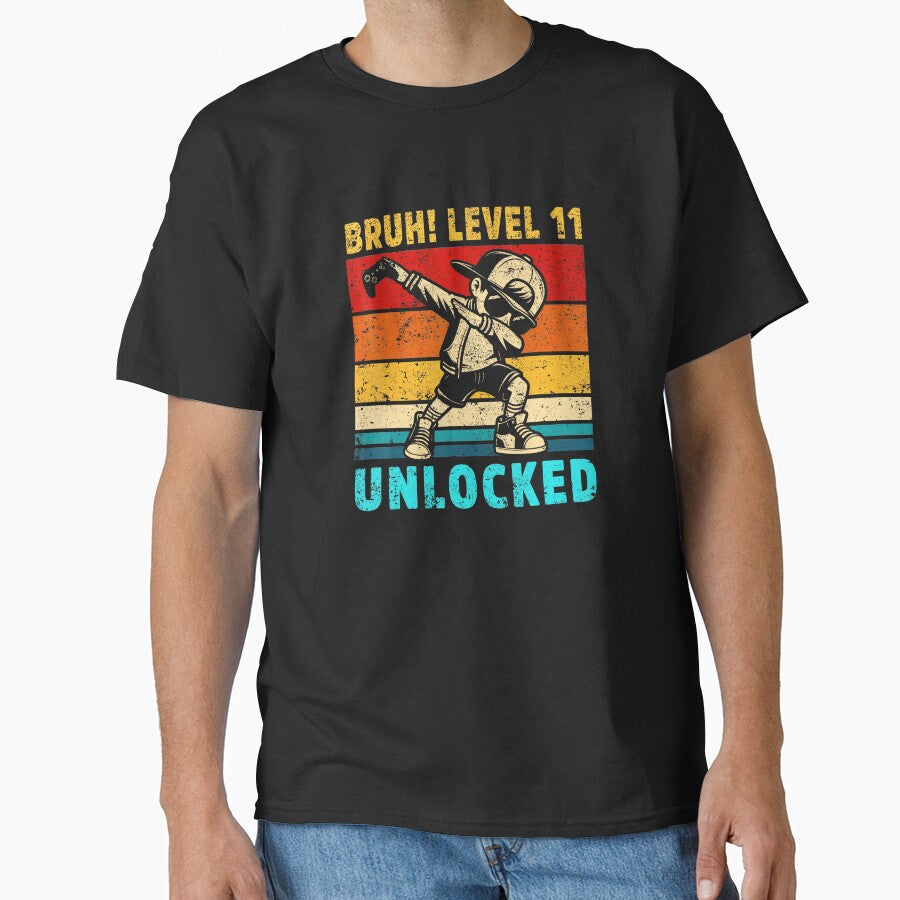 Bruh Level 11 Unlocked Funny Birthday Dabbing Kid by FGTV2021