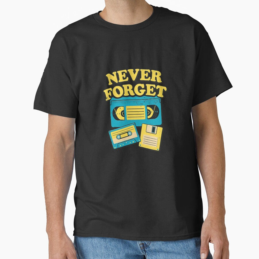 Never Forget Retro Cassette Tape Vintage 80s 90s Nostalgia by Dujosufot
