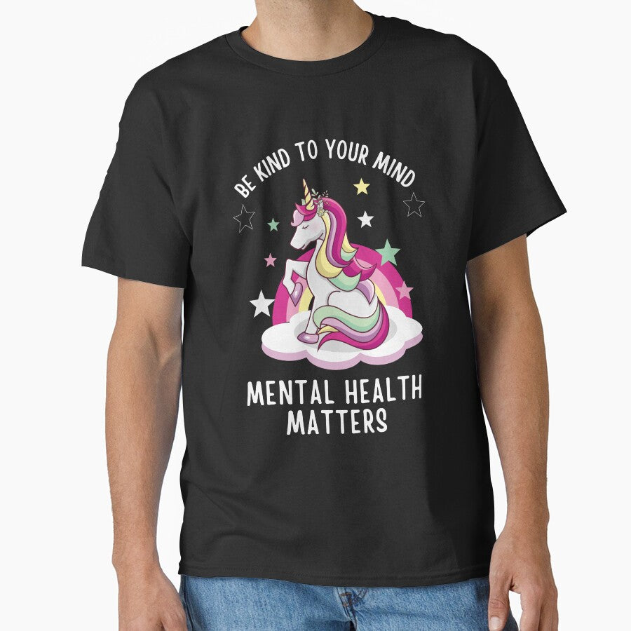 Mental Health Unicorn Be Kind To Your Mind Mental Health Matters  Boho Rainbow by SweetbeStore