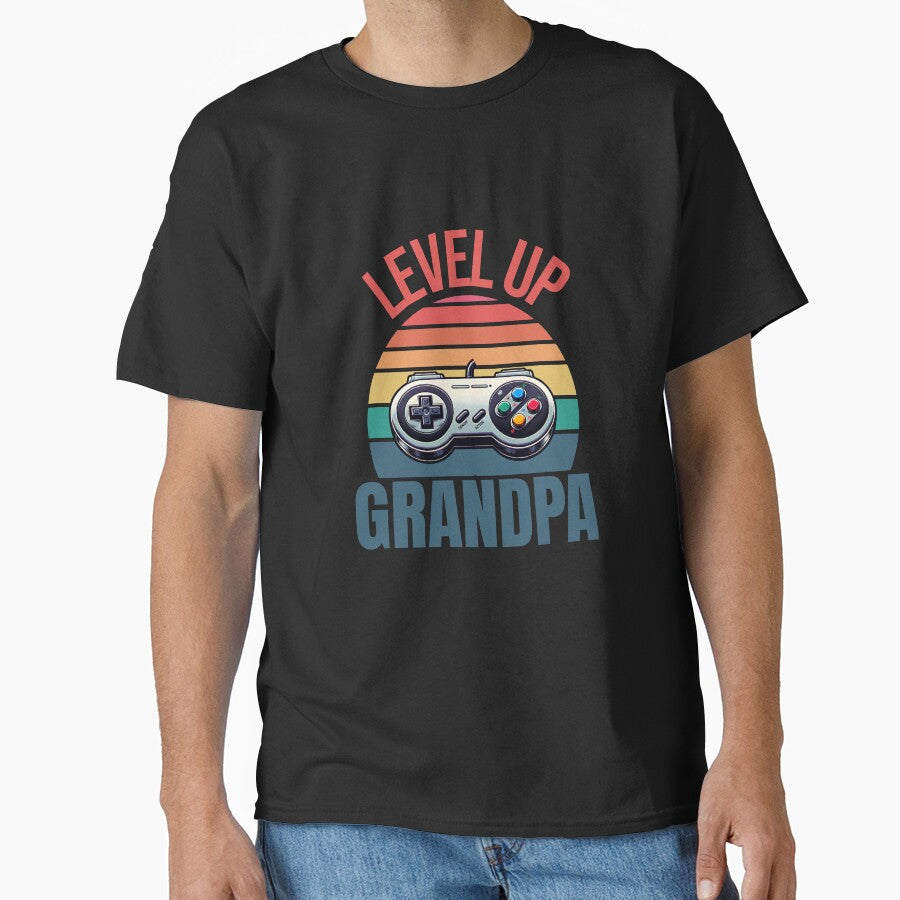 Level Up Grandpa - Retro Gaming by InspireHubWear