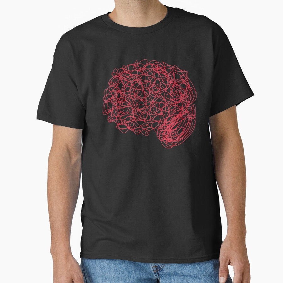 Red Psychology Psych Doodle Brain Cerebrum Cortex Neuro Neuroscience Psychiatry Anatomy by hopecope