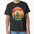 Vintage Summer Solstice T-Shirt - Retro Sunset with Cactus Design by BNCH44