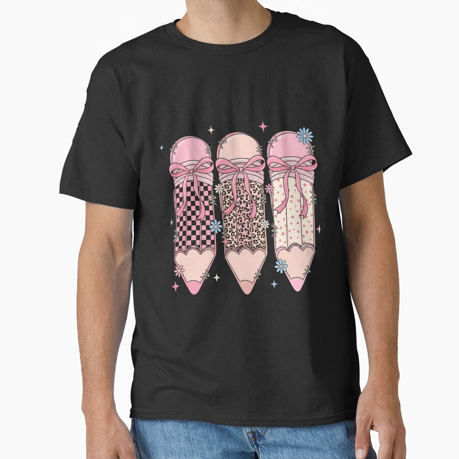 Cute Coquette Pink Pencil Back To School Teacher by KroghDs