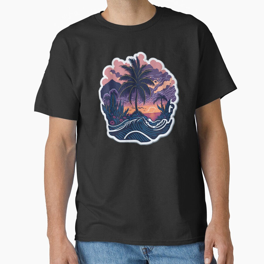 Family Vacation 2023 Stickers Paradise Palm: A Majestic Tropical Tree Illustration by RedArtG09