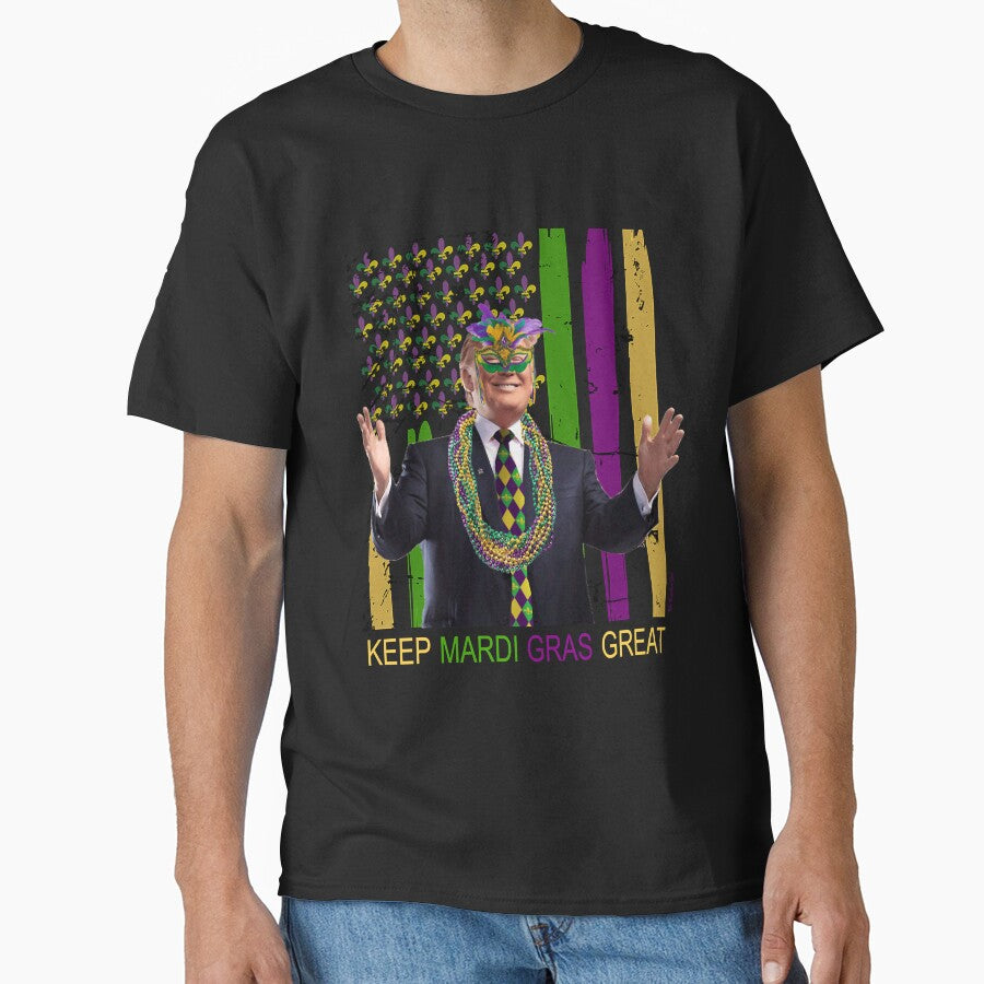 KEEP MARDI GRAS GREAT Funny Trump Mardi Gras 2020 Flag by gwendasnead