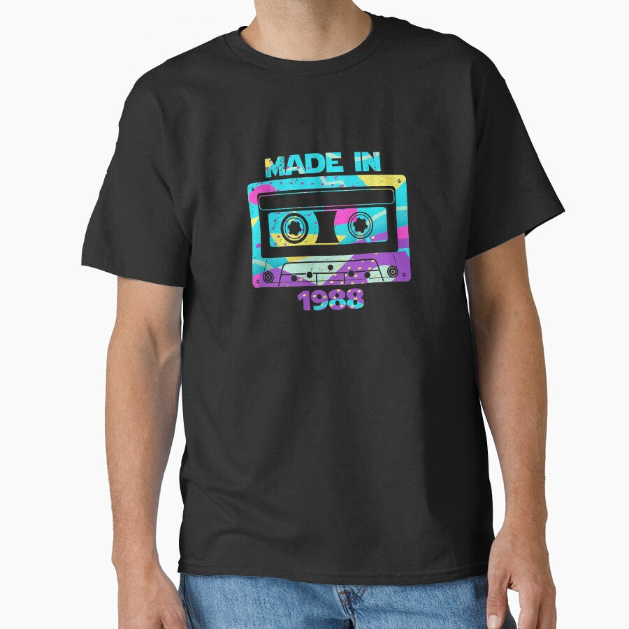 Vintage Retro Music Cassette Tape 30 birthday Mixtape TShirt by majuga