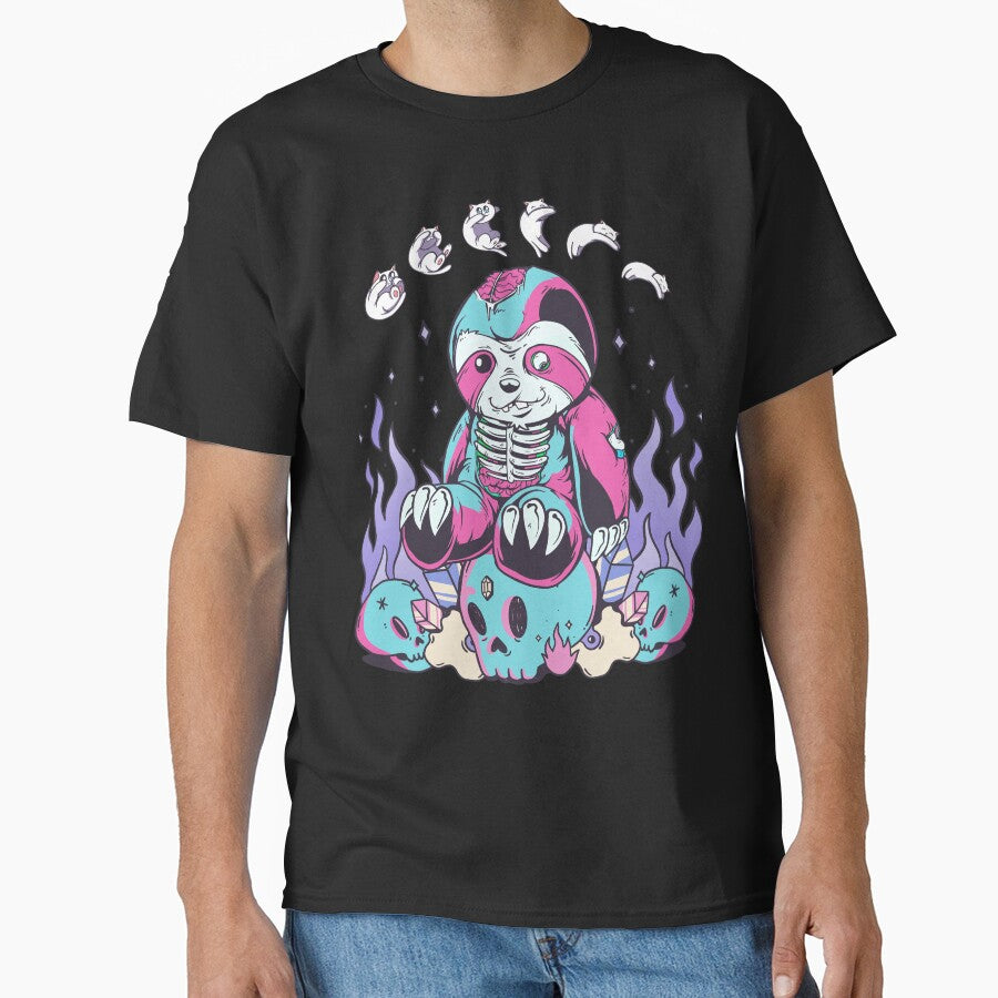 Pastel Goth Aesthetic Kawaii Creepy Sloth Teddy Bear by MrEddie10