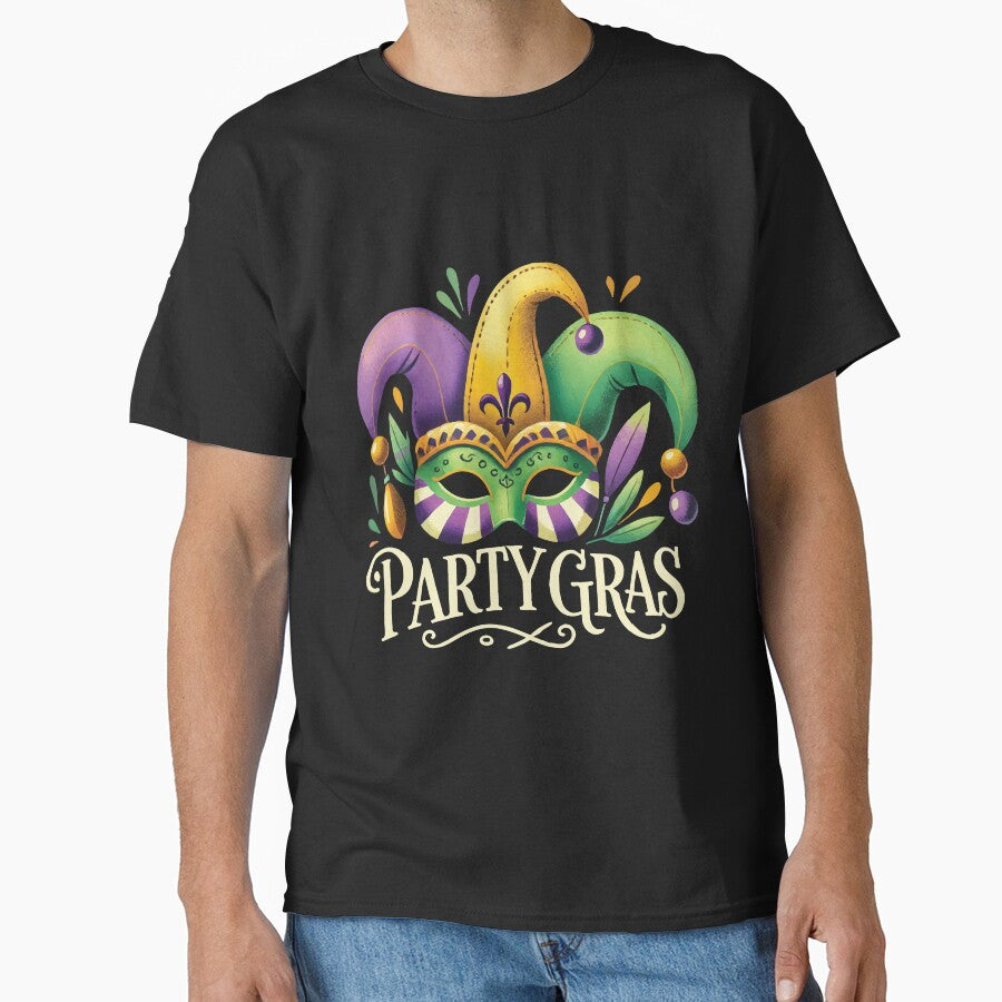 Mardi Gras Jester Mask Party Gras Vibes by LuminOrb