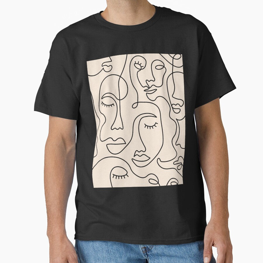 Abstract Single Line Face by sundrysociety