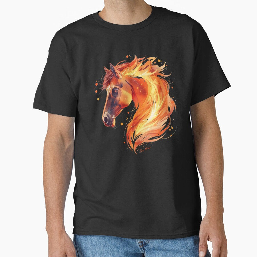Fire Horse 2026 Zodiac Watercolor Portrait by EmpoweredEchoesSpirit