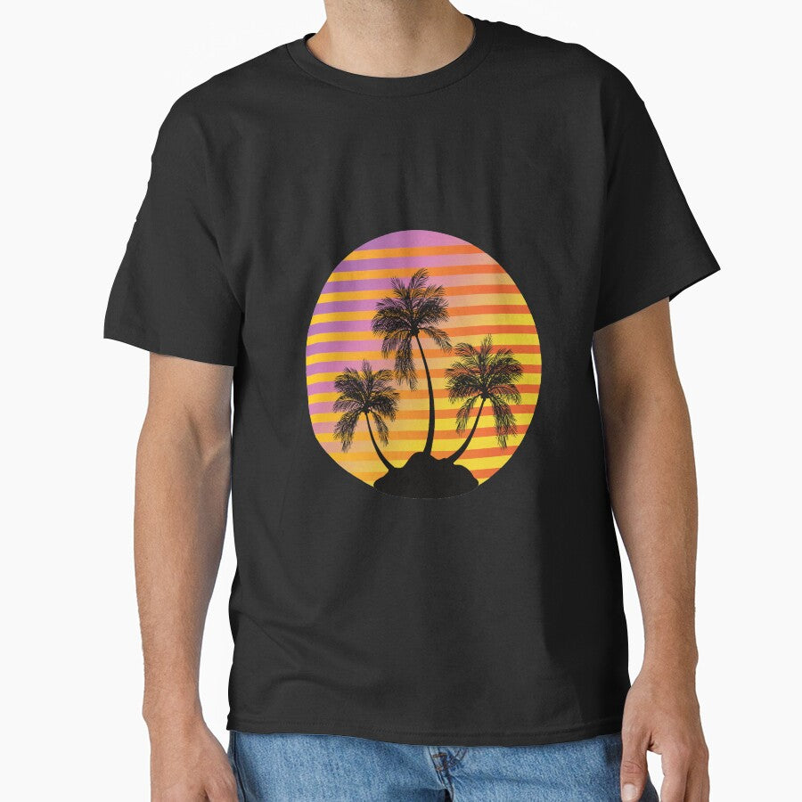 Palm Tree and Sun Tropical Vibe by Coastal-Designs