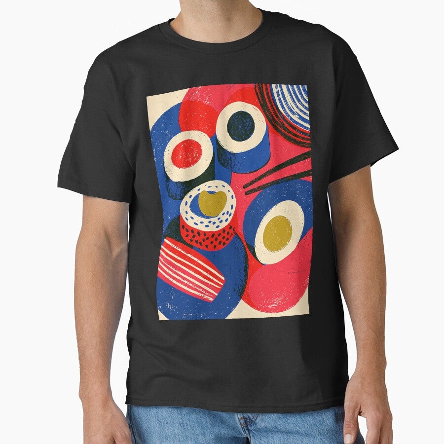 Sushi Bar Block Art by Retro Type