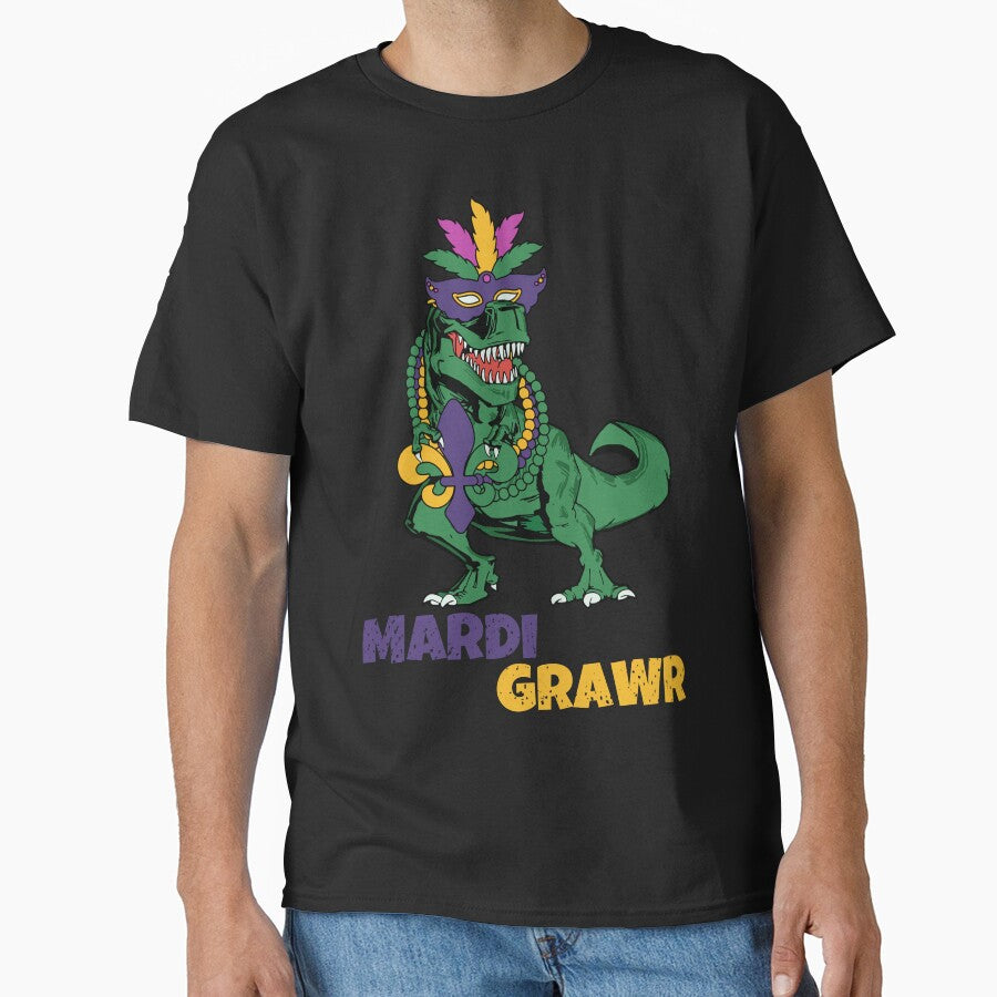 Mardi Gras T-Rex Mardi Grawr by dreammerchant