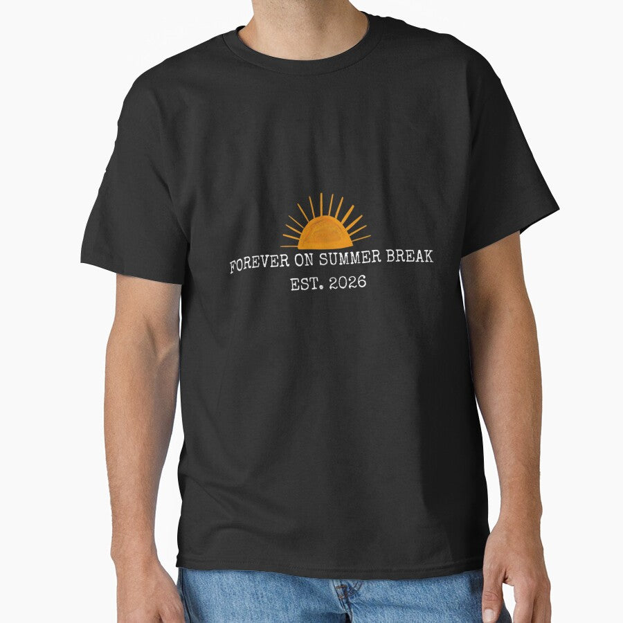 Forever On Summer Break Est 2026 Retro Sunset Graduation Vacation Aesthetic by Daisy Grimes