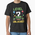 Level 7 Unlocked Pixel Gamer 7th Birthday Gaming Boys Kids by MinaReinger