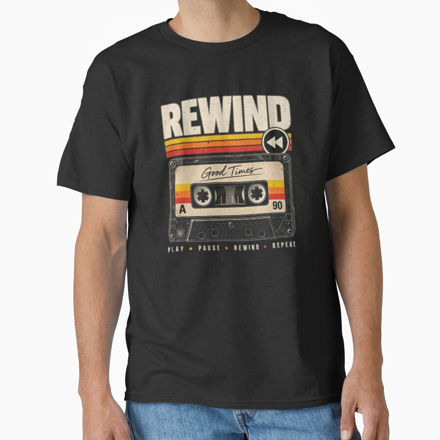 Rewind Vintage Cassette Tape 80s by Artnankin