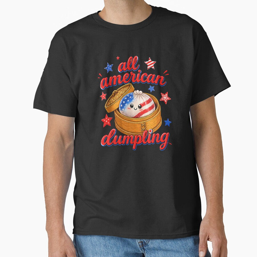 Cute Kawaii All American Dumpling Patriotic Asian Food Patriotic Fourth Of July by Phil Ben