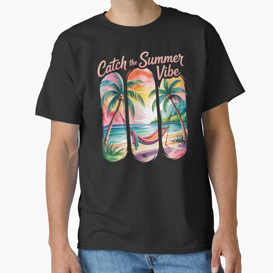 Catch the Summer Vibe – Tropical Retro Graffiti Beach Design by StreetTiger_
