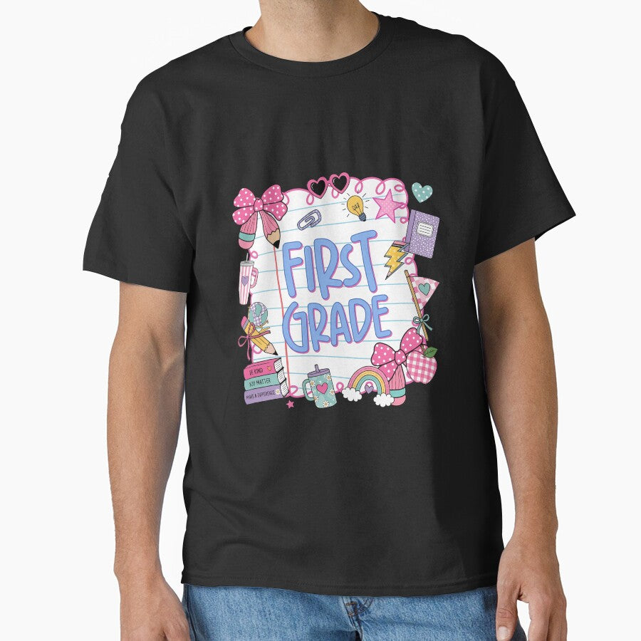 First Grade Girl Back To School First Day Of School by KroghDs