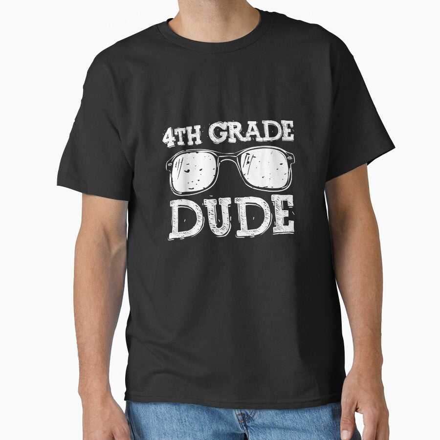 Back To School 4th Grade Dude First Day Teacher kids by LoweryIshaan