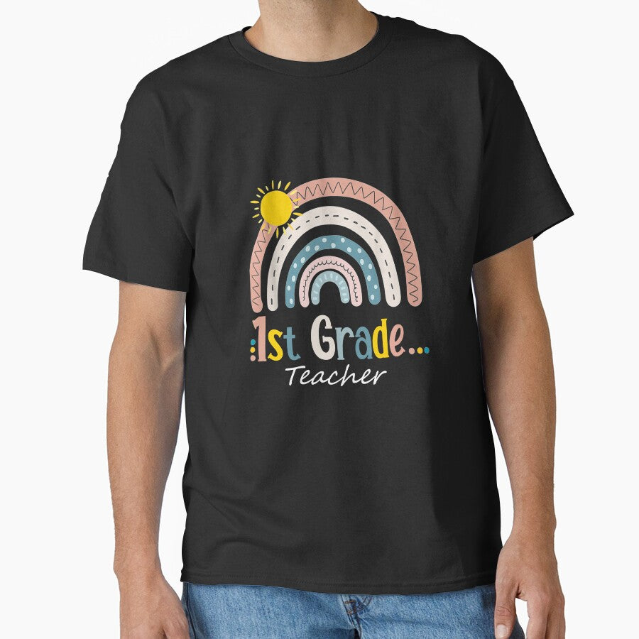 1st Grade Teacher Boho Rainbow Back To School Supplies by TanyahLes