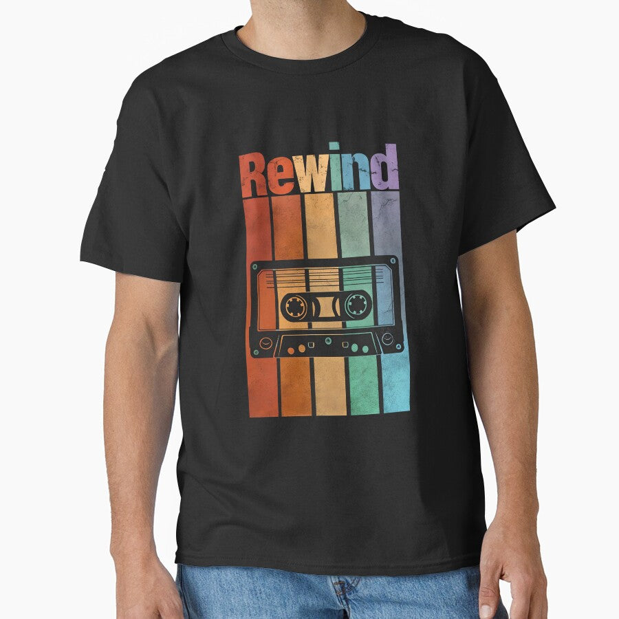 Rewind Vintage Cassette Design by PrintandJoy
