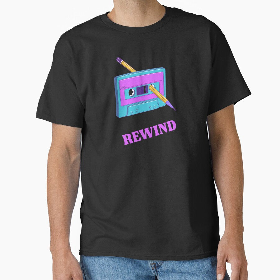 RETRO CASSETTE TAPE Rewind by JusTiceT-shirts