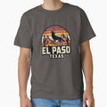 El Paso Texas Desert Wolf – Retro Sunset Mountain Landscape Southwest Design by CircinusStore