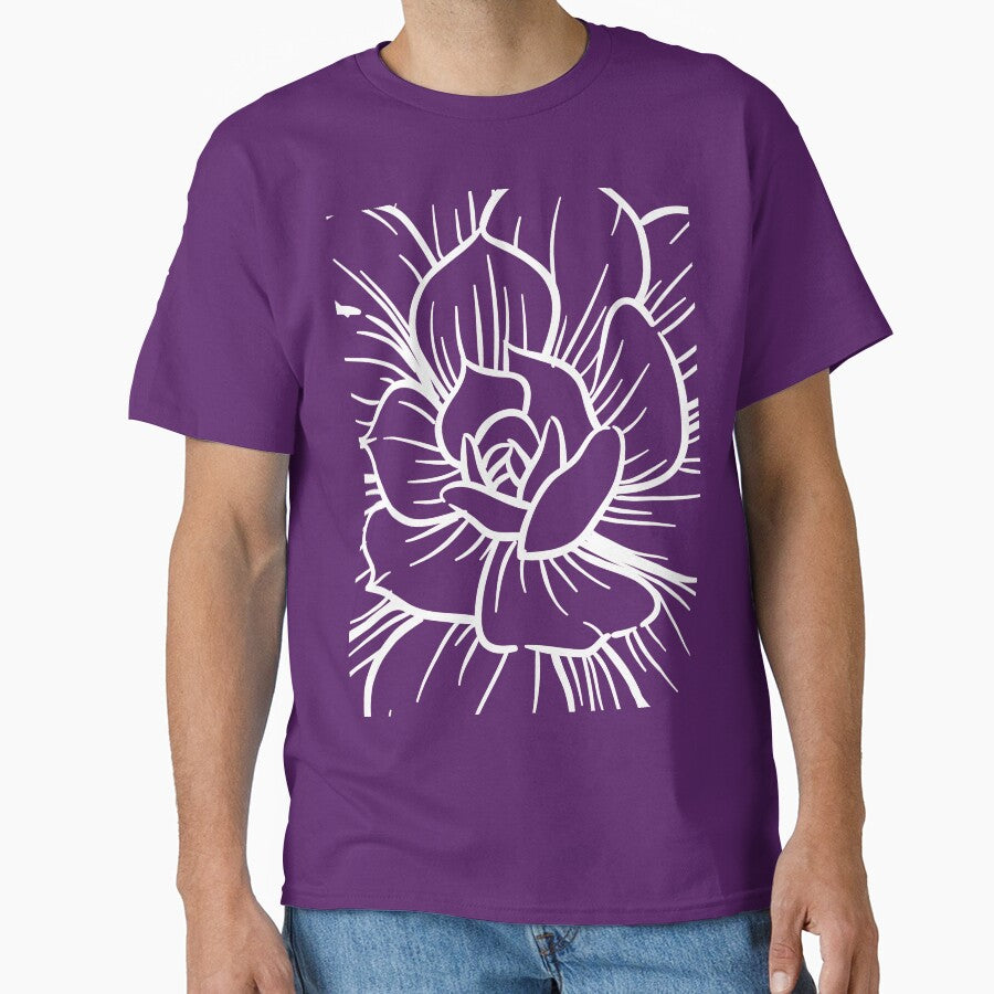 Purple Floral Succulent Flower Pattern by NelBo