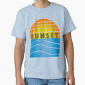 Ocean Sunset Blue bkgrd by Orchyd